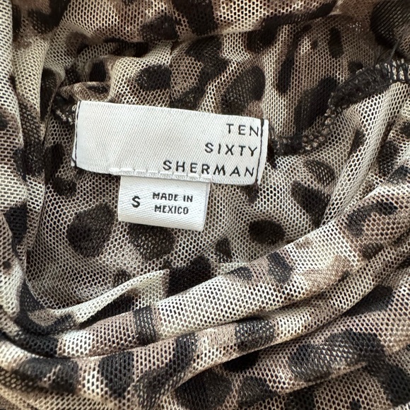 Ten Sixty Sherman sheer leopard / cheetah turtleneck - Picture 7 of 7